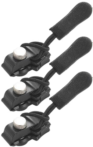 Reißverschluss-Abzieher-Ersatz, robustes 3-teiliges Reparaturset, 24 x 8 mm, Jacken-Reißverschluss-Reparaturset, universeller -Reparaturer, leicht abnehmbares Design, für Kleidungsgepäck
