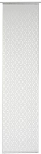 Elbersdrucke halbtransparenter Schiebevorhang Slalom 00 weiß 245 x 60 cm Flächenvorhang für Wohnzimmer Schlafzimmer Flur 196479