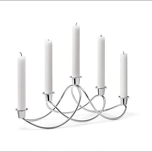 Georg Jensen - Kerzenleuchter - Kerzenhalter - Harmony - Edelstahl poliert