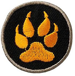 Applikationen - Teens and Jeans - aufbügelbar Patch, Pfotenabdruck farbig 1 St