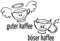 Bilderwelten Wandtattoo Sprüche Guter böser Kaffee, Sticker Wandtattoos Wandsticker Wandbild Küche, Farbe: Türkis, Größe: 30cm x 45cm