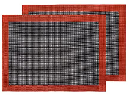 Professional Silicone Bread Baking Mat Non Stick Oven Liner Perforated Steaming Mesh For Half Sheet Size(11-4/5 x 15-3/4) (2)
