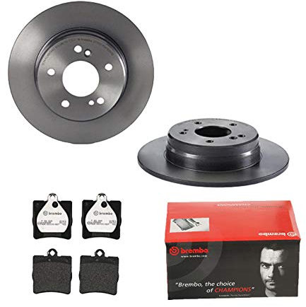 BREMBO BREMSSCHEIBEN COATED Ø278mm + BREMSBELÄGE HINTEN FÜR MERCEDES SLK R170