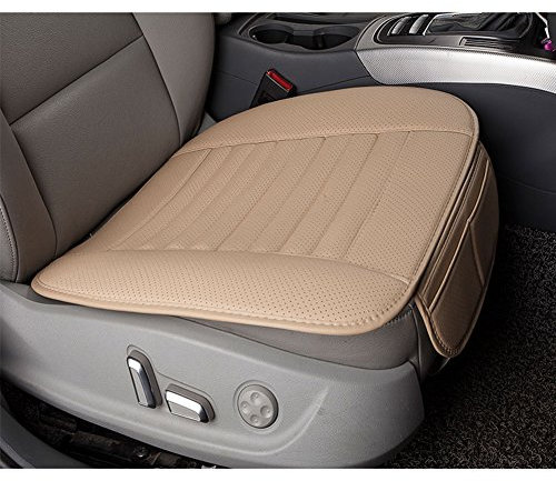 ele ELEOPTION Auto Sitzkissen Auto Sitzauflagen Universal Bambus Holzkohle Auto Kissen Vier Jahreszeit Komfortabel und Atmungsaktiv Schutz für Bürostuhl Autositz (Beige)