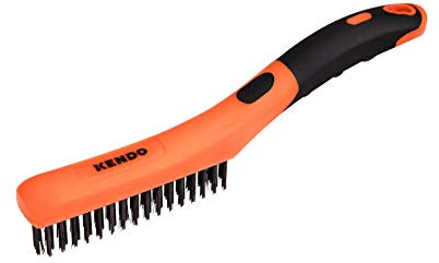 KENDO Drahtbürste - 250 mm - Mit Stahlbürsten und Komfortgriff - Zur Reinigung und Rostentfernung