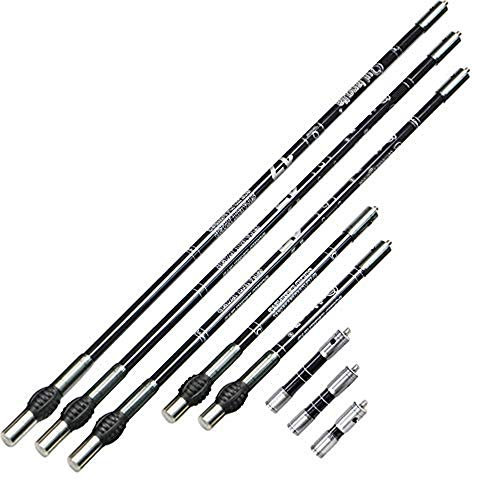 ZSHJG Bogenschießen Balance Bar Bogen Stabilisator Stange Stabilisator Verlängerungsstange System für Recurve Bogen Compound Bogen, schwarz, 28 inch