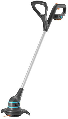 Gardena SmallCut Li-23R Battery Trimmer, Lawn Trimmer, 230 mm Cutting Diameter, Durable Plastic Blades, 2 Handles, Lithium-Ion Battery (9822-28)