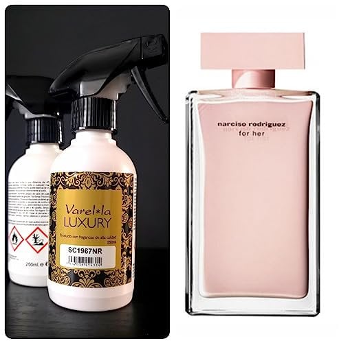 LUXURY - Ambientador Coche concentrado en spray líquido - Perfumador y eliminador de olores en ambiente - Perfume profesional antitabaco y olor de mascotas duradero - Tipo Narciso Rodríguez (250ml)