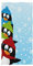 Mnsruu Weihnachts-Handtuch mit Pinguin-Schneeflocken-Motiv, weich, für Bad, Hotel, Spa, Fitnessstudio, Sport, 76 x 38 cm