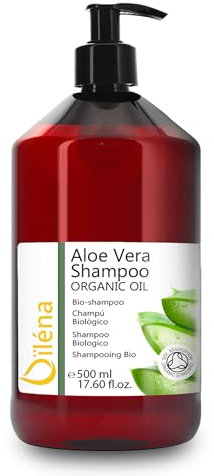 Oïléna - Bio Shampoo mit Aloe Vera und Argan | Anti-Haarausfall Behandlung | Sulfatfrei, Silikonfrei | 500ml Volumen Shampoo für Haarwachstum, 500 ml