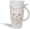Grande tasse à café en céramique blanche avec motif chat mignon - 590 ml