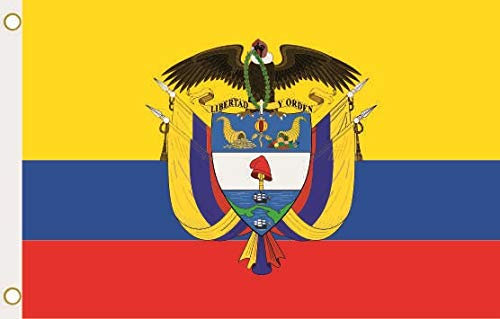U24 Flagge Fahne Kolumbien mit Wappen 90 x 150 cm