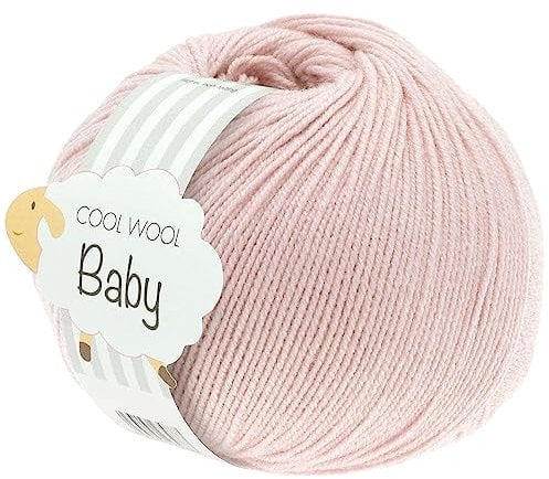 LANA GROSSA Cool Wool Baby | 100% Schurwolle Merino, filzfrei | Handstrickgarn aus 100% Schurwolle (Merino) | 50g Wolle zum Stricken & Häkeln | 220m Garn FB 267