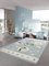 Teppich-Traum Kinderteppich Tiere Kinderzimmerteppich Zoo Tiere in blau Creme Größe 200 x 290 cm