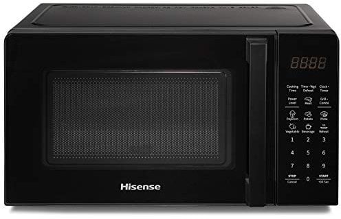 Hisense H20MOBS3HG Forno Microonde Elettronico, Capacità 20 L, Potenza 700 W, Grill Potenza 900 W, Display Led con Comandi Touch, Nero