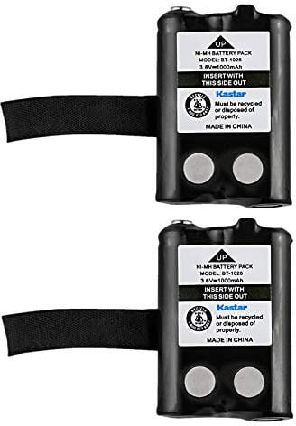 Kastar 2-Pack Ni-MH Battery Replacement for Uniden BT-1028, 58037235E Battery and Uniden GMR3040-3CK GMR3040-2CK GMR2638-2CK 2-Way Radio Walkie Talkies