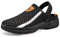Zuecos de Verano para Unisex Adulto Zapatillas de Playa Sandalias Respirable Piscina Ahueca Chanclas Slippers, Negro, 46 EU