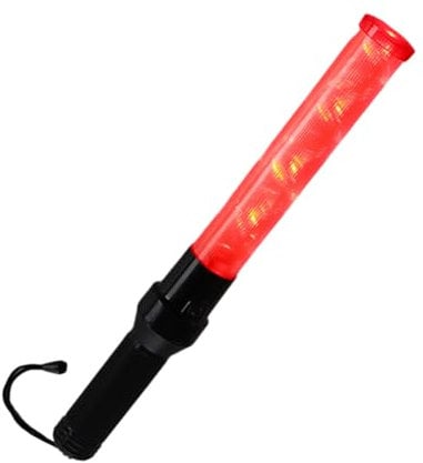 Candeon Traffico Bastone Luminoso, 41cm Rosso Lightstick Baston Luminoso LED Bastone Luminoso per Segnalazione Del Traffico, Impermeabile Glow Stick Torcia Elettrica per Parcheggio, Direzione Auto
