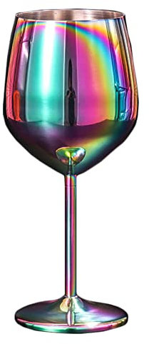 Anawakia Gobelets à vin Rouge en Acier Inoxydable Verre à Vin Rouge Incassables en INOX Verres à Vin en Acier Inoxydable (500ML,Couleur)