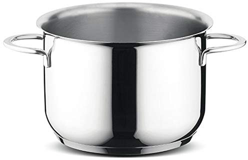 lagostina deliziosa pentola 18 cm, alta inox con 2 manici laterali made in italy adatta all'induzione