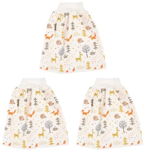 Windelrock, Windelrock für Bettnässen, Trainingshose, Stoffwindelröcke, Baumwollwindel-Shorts für Baby, Jungen, Mädchen, Nacht-Töpfchentraining, 3 Stück