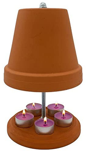 HGUIM Doppelwandiger Teelichtofen für bis zu 5 Teelichter Keramik Wärme Teelicht Herd Kerze Ofen Kerze Heizset für Hochzeit Kirche Urlaub Dekoration