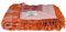 ÖJBRO VANTFABRIK Fästfolk Estelle&Esbjörn gewebte Wolldecke mit Fransen 130x200 cm orange pink 100% Schafwolle Strick-Plaid Tagesdecke Quilt warm weich - Hergestellt in Schweden