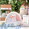 Kate Aspen Boho Baby Shower Gästebuch Alternative Regenbogen Rahmen mit 30 Holzwolken, Rahmen für Sonogrammbild, Regenbogen Babyparty Dekorationen & Andenken, Kinderzimmer Dekor