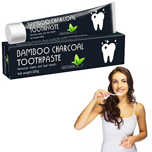 Aktivkohle Zahnpasta,Whitening Zahnpasta,Zahnaufhellung Zahnpasta,Schwarze Zahnpasta,Bamboo Zahncreme,Bambuskohle Zahnpasta,Aktivkohle Zahncreme,Natürliche Weiße Zähne 105g