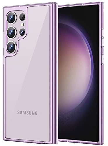 JETech Case for Samsung Galaxy S23 Ultra 5G 6.8-Inch, Non-Yellowing Shockproof Bumper Protective Phone Cover, Anti-Scratch Hard PC Back (Purple)
