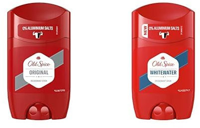 Old Spice Orginal Deodorant Stick | Deo Stick Ohne Aluminium Für Männer | Männer Deo Mit Langanhaltendem Duft, 50ml & Whitewater Deodorant Stick | 50ml | Deo Stick Ohne Aluminium Für Männer