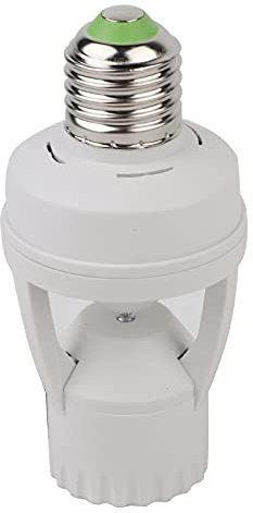 Yusat Fixation d'ampoule à capteur, douille d'ampoule LED E27 avec détecteur de mouvement infrarouge réglable AC110-240 V