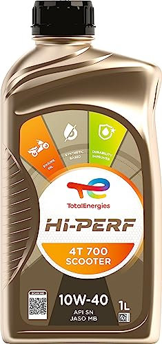 TotalEnergies Hi-Perf 4T 700 Scooter 10W-40, Huile moteur 4 temps, 1 litre