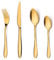 HaWare Gold Cutlery Set, 24 Piece Stainless Steel Flatware Silverware Include Knives Forks Spoons, Service for 6, Mirror Finish, Dishwasher Safe