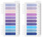 Ordinate Transparente Haftnotizen, Haftstreifen Plastik, Haftmarker, Page Marker, Klebezettel set, planner, sticky notes, Book Tabs, Lesezeichen schule (C-400 Stück Mystic Purple Collection-2 Stil)
