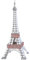 itsisa Baumschmuck Eiffelturm, Chrome - Paris - Baumkugel, Weihnachtsdeko, Christbaumkugel
