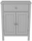 Mevsim Store Grau Badezimmerschrank, Bodenschrank mit 1 großen Schublade und verstellbaren Einlegeböden, freistehendes Sideboard für Badezimmer, Eingangsbereich, Wohnzimmer
