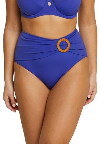 SANS COMPLEXE Femme Elevated Basics Maillot De Bain, Culotte Taille Haute, Bleu Spectre, 46-48 EU
