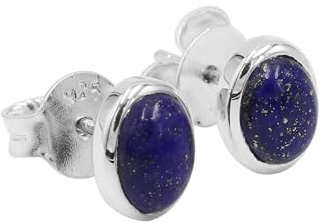 Lapislazuli Ohrringe, Sterling Silber Ohrstecker Post Ohrring Gold Minimalistische Ohrringe Lapislazuli Ohrring für Sie, Silber Ohrstecker, Edelstein aus Sterlingsilber, Lapislazuli