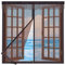 Fliegengitter Fenster Magnet 165x210cm Braun,Mückenschutz Fenster Magnet,Insektenschutz Fenster Magnet mit Selbstklebeband für Fenster Hält Käfer/Fliegen/Mücken Draußen