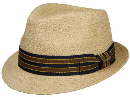 Stetson Chapeau en Paille Yescott Trilby Femme/Homme - de Raphia Soleil Printemps-été Été - M (56-57 cm) Nature