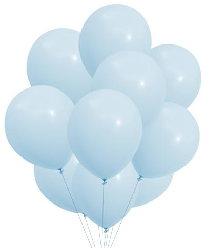 PARTY PARTY 12 pastell blaue Ballons aus Latex reißfest 30 cm geruchs- und geschmacksneutral Luftballon Deko Kindergeburtstag, Geburtstag Ballon Set, Kinder Party, Hochzeit