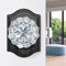 Calzibeno Black Crystal Glass Door Knob - Vintage Passage Knobs for Interior Hall and Closet - Matte Black Finish
