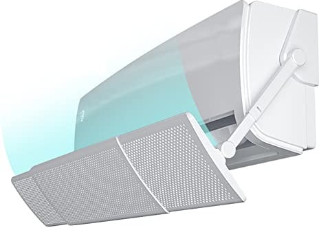 WOTZOV Klimaanlage Windabweiser Mit Dichten Loch Design, Multi-Winkel Einstellbar Teleskop Wand-Montiert Klimaanlage Windabweiser