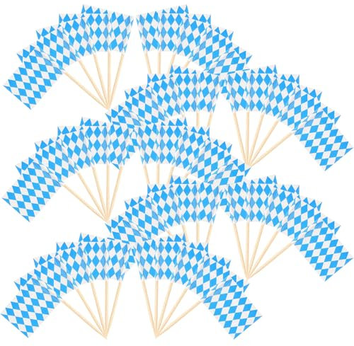 50 Stück Oktoberfest Deko,Zahnstocher,Oktoberfest Accessoires Bayern,Oktoberfest Tischdeko Zahnstocher,Party Set Dekoration,Picker Bierfest für Tischdekoration Decoracion,Oktoberfest-Dekoration