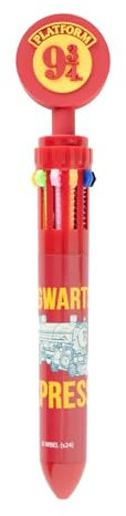 Grupo Erik: Penna multicolore Harry Potter Binario 9¾ | Penna 10 colori di Harry Potter, Penna a sfera retrattile con 10 colori, Cancelleria Harry Potter, Licenza Ufficiale