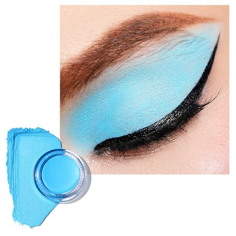 Oulac Matte Lidschatten Blau Wasserfest | Eyeliner und Lidschatten Primer Feine Textur Hält 16 Stunden + | Schnell Trocknend Wischfeste Matte Oberfläche | Vegan | 06g (CM09) Wonder