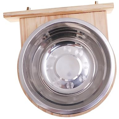 BESPORTBLE Stainless Steel Bird Feeder Box for Parrots Large Feeding Bowl for Birds Macaw Pet Feeding Case Safe Easy to Clean