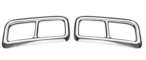 DZSQTUND Auspuffblenden 2PCS Für Volvo Für XC90 Für S90 Für XC60 14-19 Edelstahl Dual Auspuff Endrohr Aufkleber Abdeckung Auspuff Blende(2015-2020)