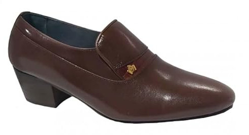 Cantos 2012 Zapato Vestir Tacón Cubano de 5CM para Hombre - Suela Piso de Cuero - Bailar Sevillanas. Taconeo Tablao Flamenco (Caoba, Sistema Tallas Calzado EU, Adulto, Hombre, Números, Mediano, 39)